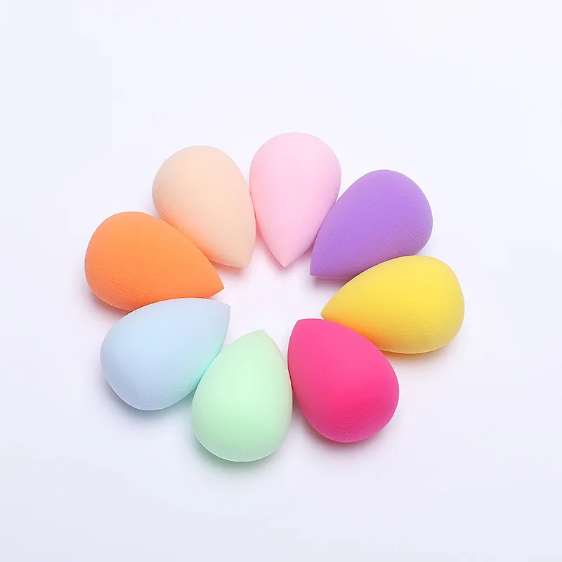 Transparent PVC box gourd water drop shape non latex free makeup sponge blender for cosmetic foundation liquid BB cream