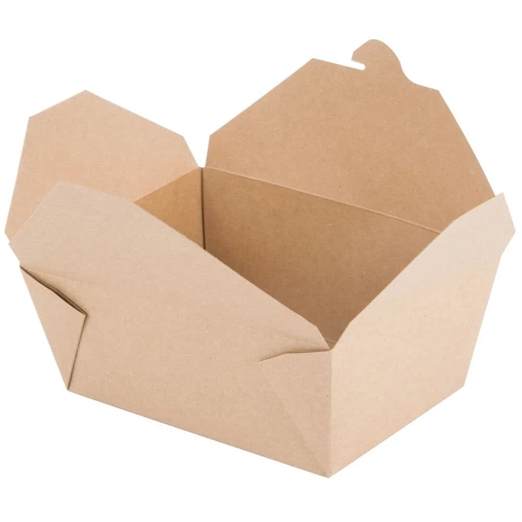 Custom Logo Thermal Insulated Big Lunch Paper Food Packing Take Away Box