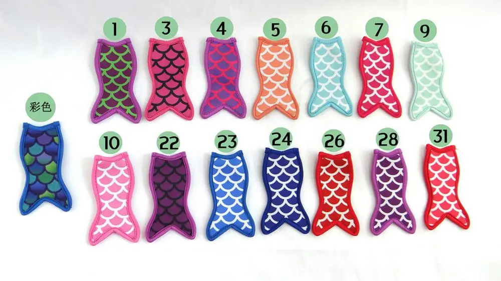 Fish shape neoprene popsicle holder freezer icy pole ice lolly sleeve