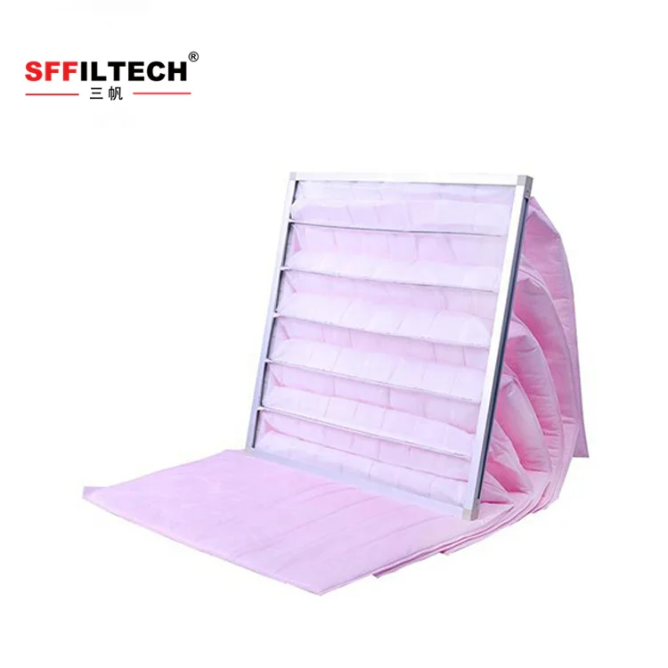 wholesale air filter hepa F5 pocket air filter washable ahu bag filters