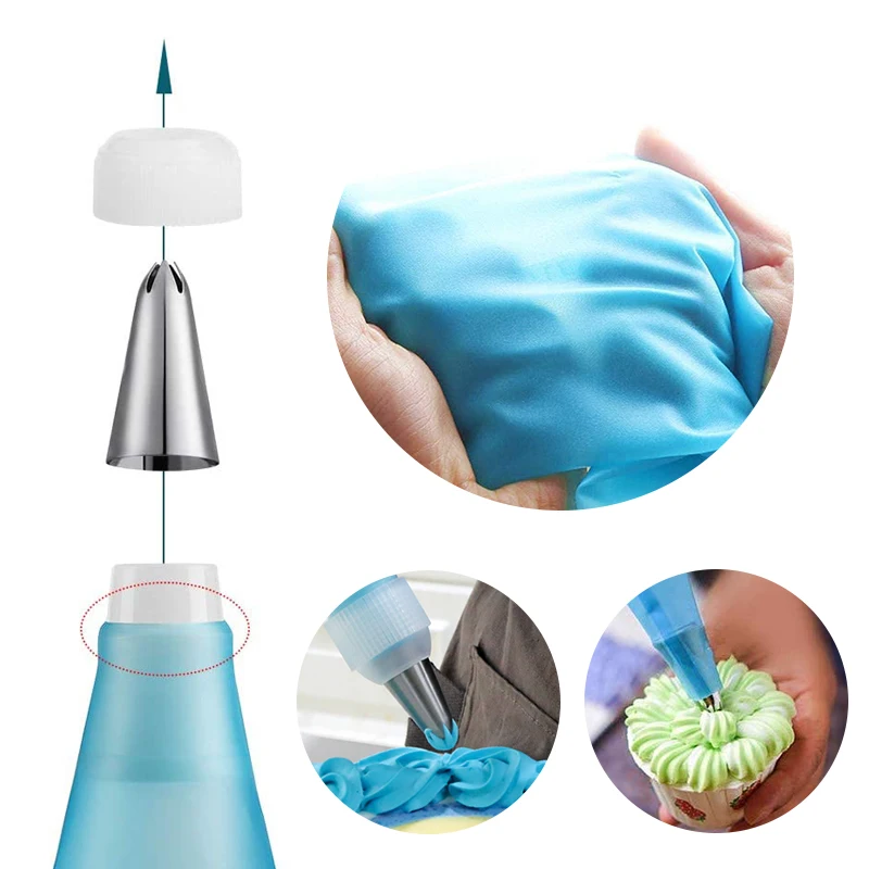  Free Sample Stainless Steel Russian Cake Turntable Icing Nozzles Tips Decorating Tools