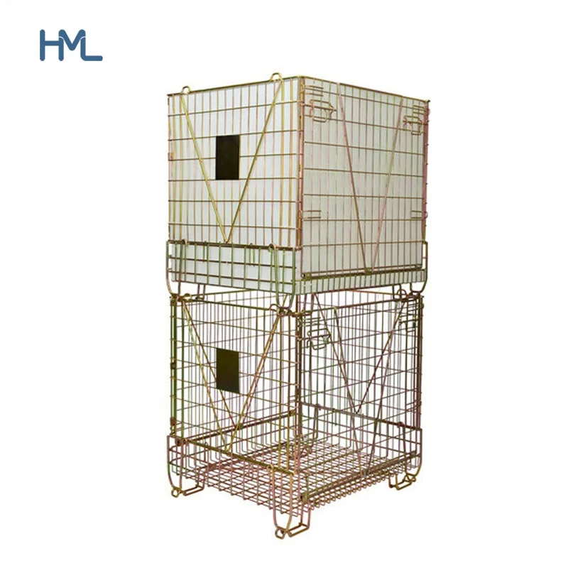 HML металлическая складная рукоятка ПЭТ-преформы промышленности запираемый стальной проволочный контейнер