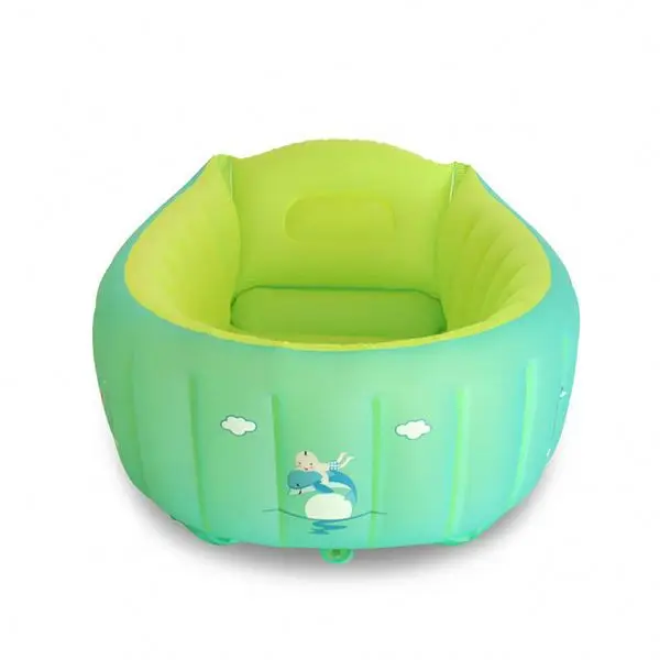 Прочный хит продаж прочный уникальный дизайн зеленая домашняя безопасная Надувная Детская ванна