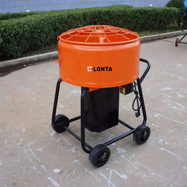 LONTA YP100 100L Portable Electric Pan Cement Mortar Mixer 1100W Forced Action Mixer Small Pan Concrete Mixer Machine