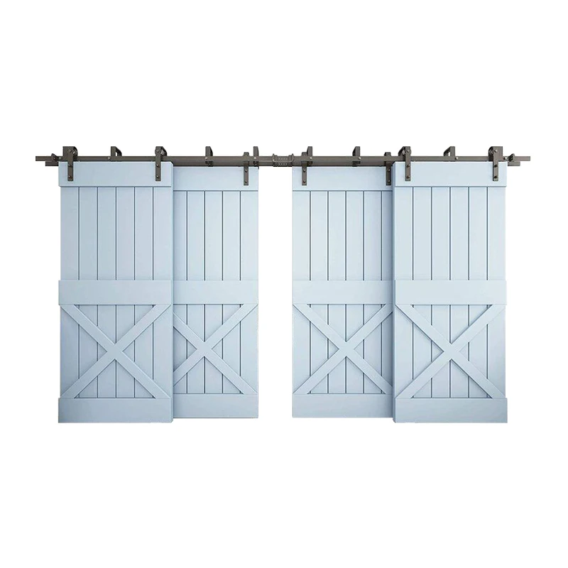 Shower Corner Entry Sliding Solid Wood Barn Flush Door System In Dubai