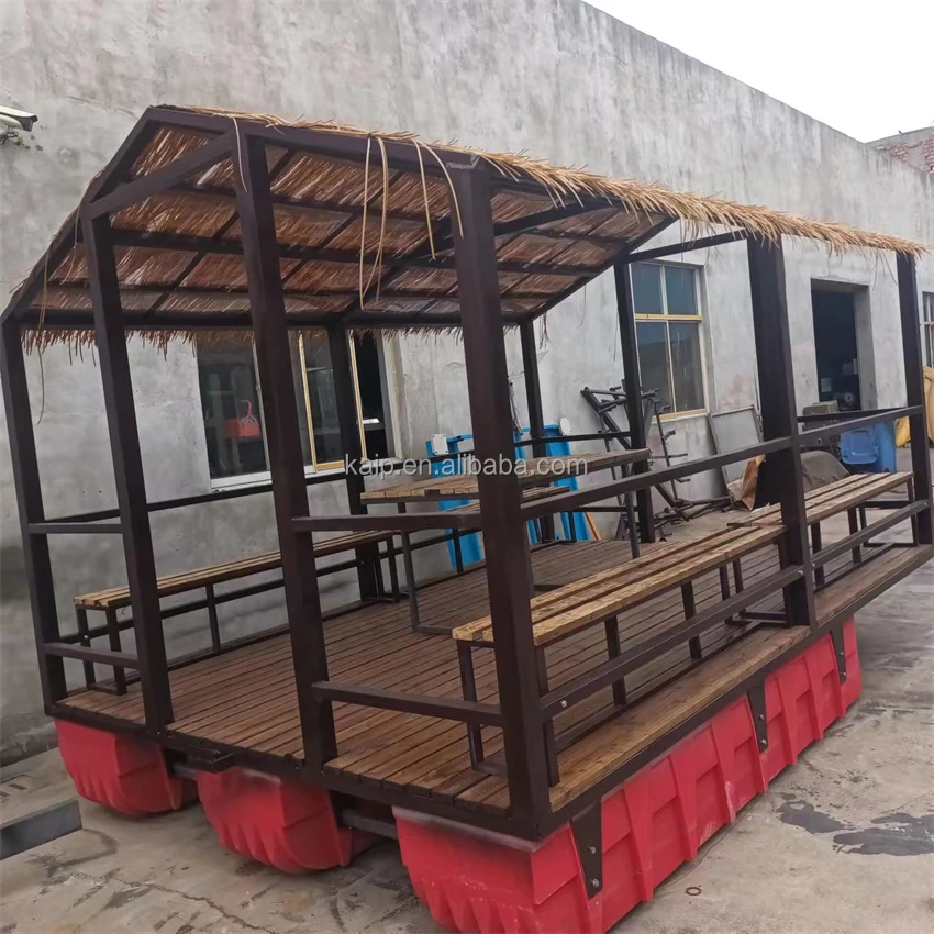 New design houseboat aluminum pontoon houseboat space capsule house floating restaurant retrofit hotel tropical area
