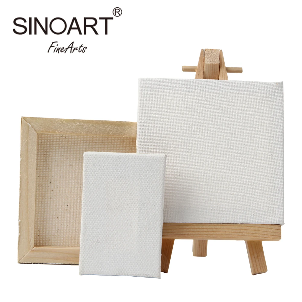 
High Quality Professional Art Acrylic Mini White Easels Painting Canvas 