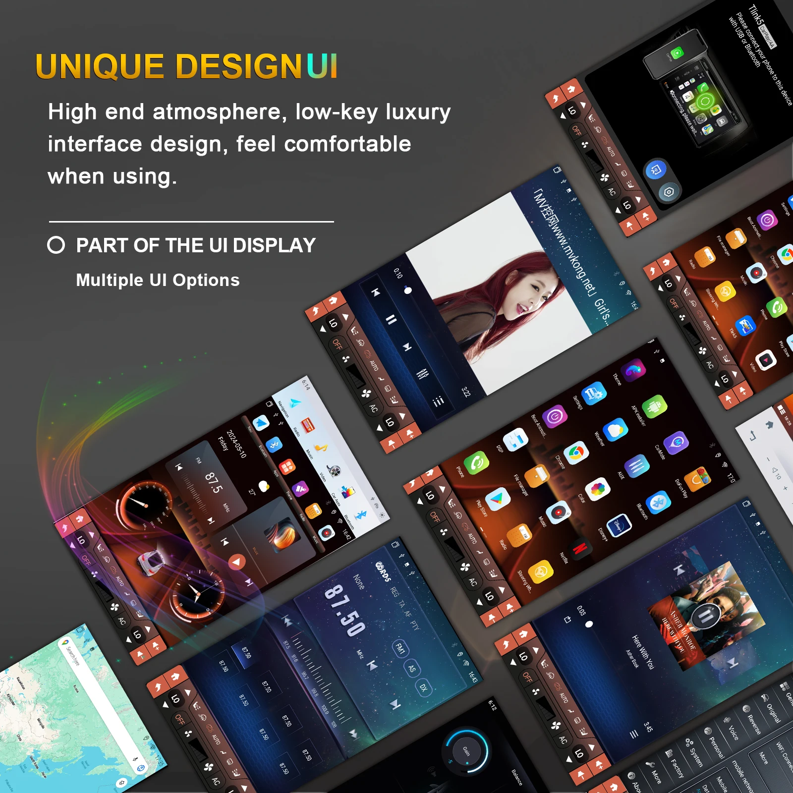 car stereo frame 9.7 inch variety panel kit for HYUNDAI ELANTRA/MD 2010-2015 car fascia kit