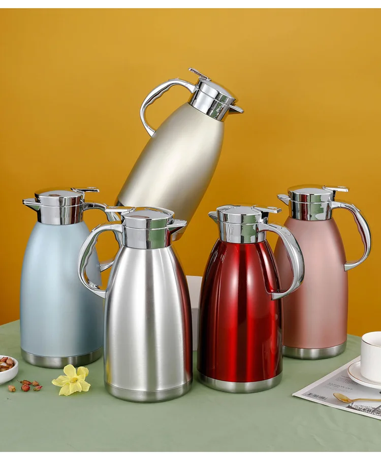 Double Walled Vacuum Mate Tea Thermos 2.3L  Stainless Steel Thermal Coffee Carafe Thermos Flask
