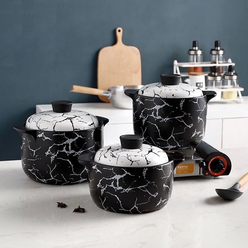 Tableware Casserole Heat Resistant Large Capacity Soup Ceramic Dinnerware Pot