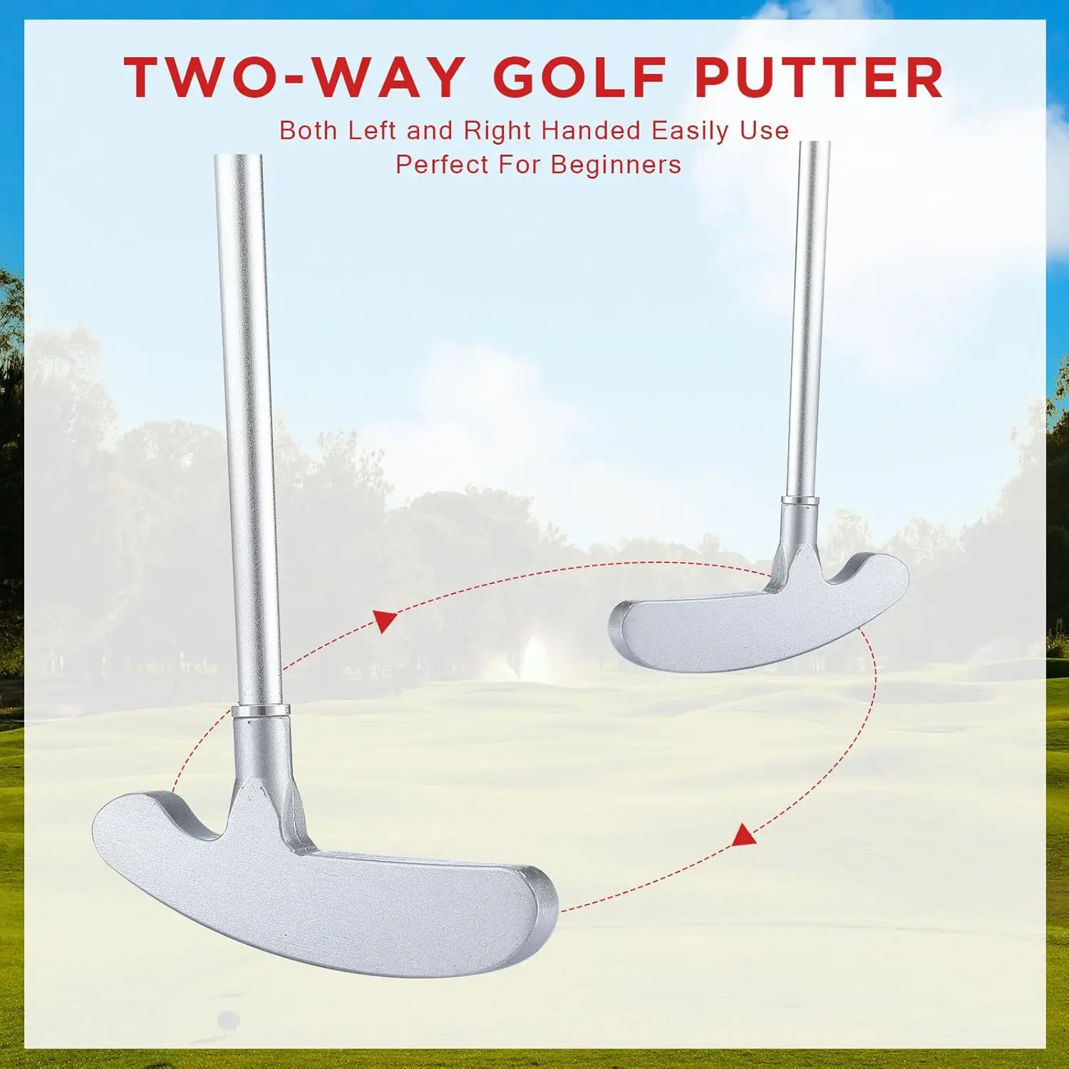 3 OEM double-sided high-quality adjustable golf putter training AIDS alloy golf clubs mini golf putter with 6 balls.