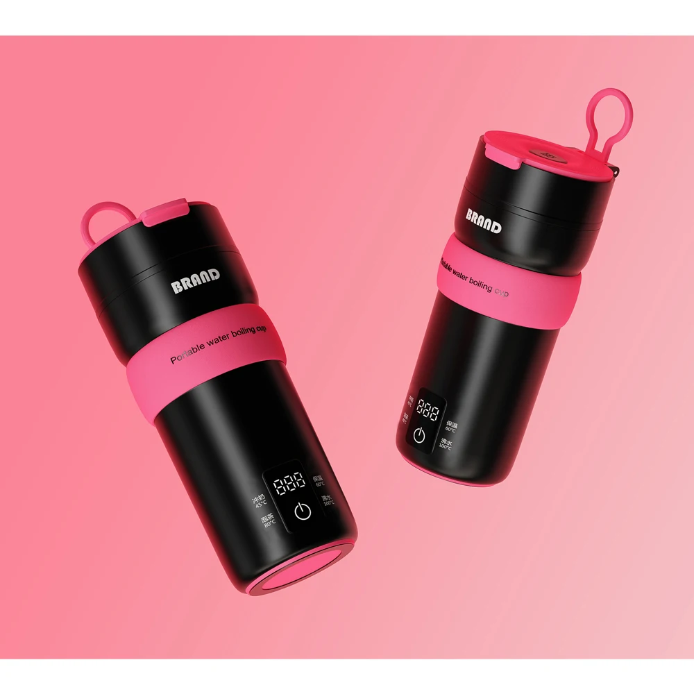 Customization safe 304 Stainless Steel Electric Heating Water Cup Small Tea Coffee Kettle for business trip