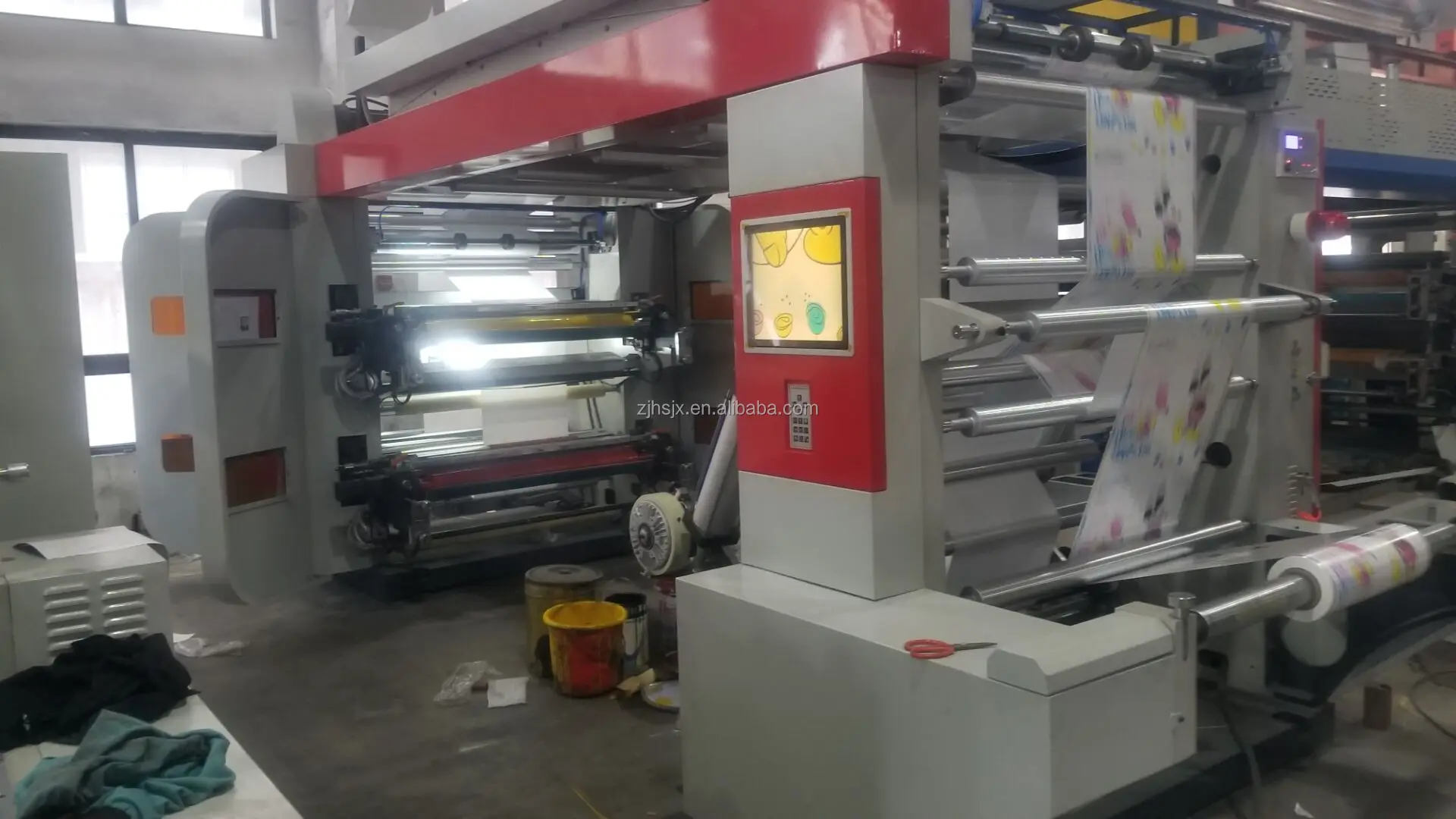 YTB-41000 high speed 4 colour chamber doctor blade flexo printing plastic film machine