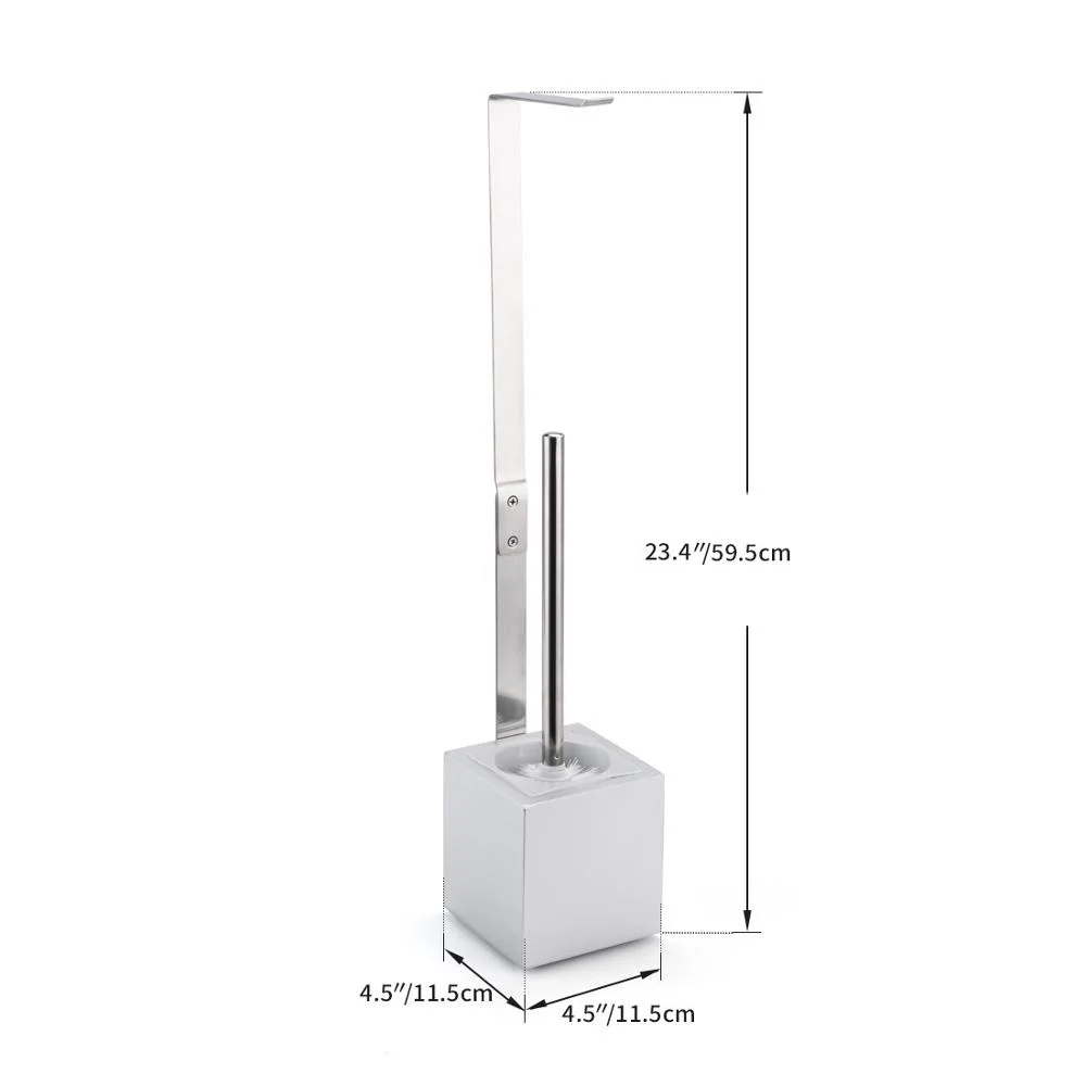 Anho Standing Toilet Brush And Papet  Holder Set For Bathroom