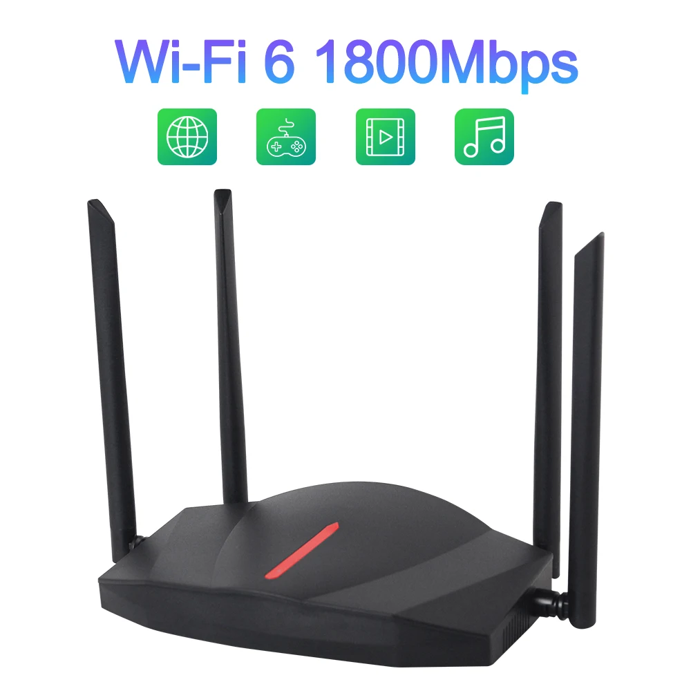 Самая быстрая сеть EDUP 1800 Мбит/с 10/100/1000 маршрутизаторов WiFi 6 порт Rj45