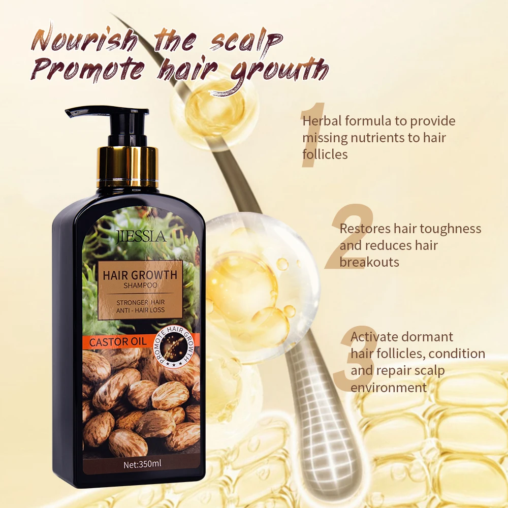 Organic Anti-hair Loss Ginger Conditioner castor oil Mint Oil For Men Women Hair Growth Shampoo