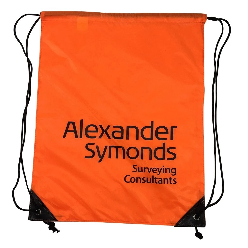 Customized Promotional Polyester Nylon Marathon Race Running Drawstring Backpack Bag