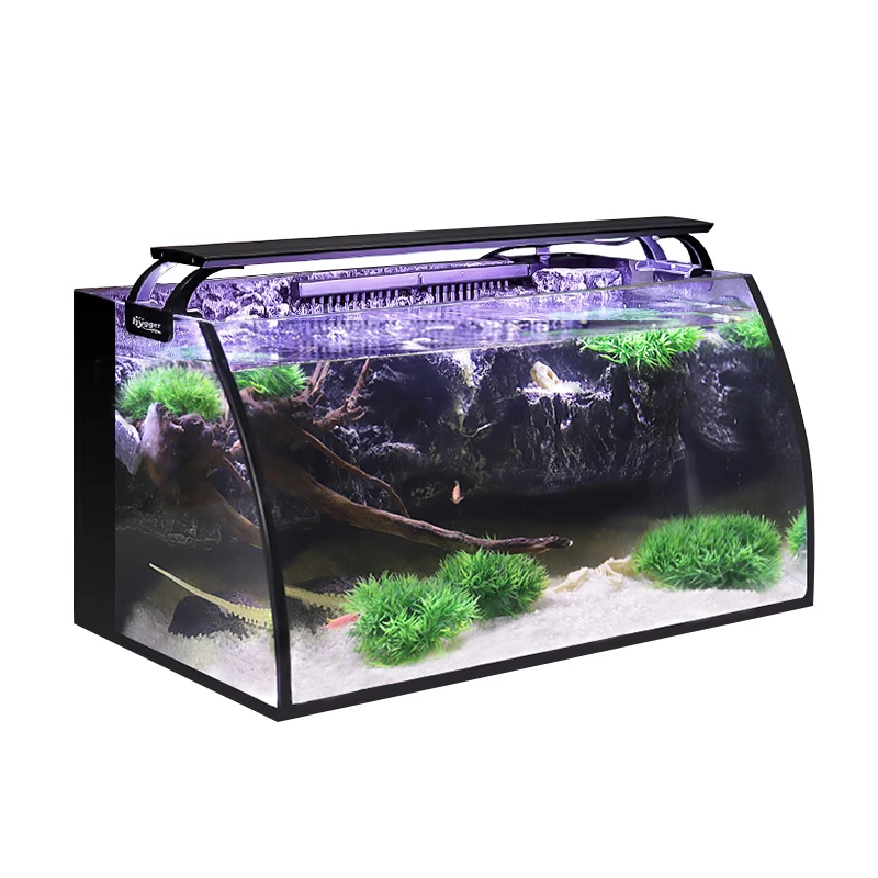 8 Gallon(30L) hygger Aquarium Fish Tank with Water Pump & LED Lamp