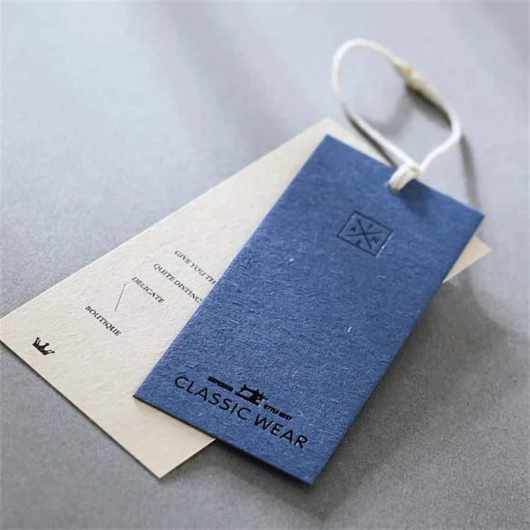 Printing Paper Custom Clothing Price Hang Clothing Label Plastic Tags For Garment