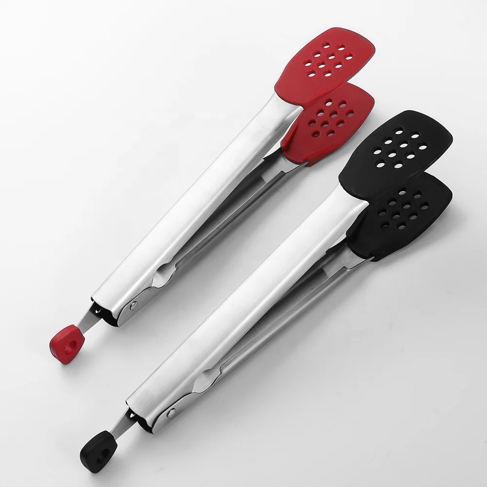 
Food grade stainless steel silicone steak clips Korean BBQ tongs 
