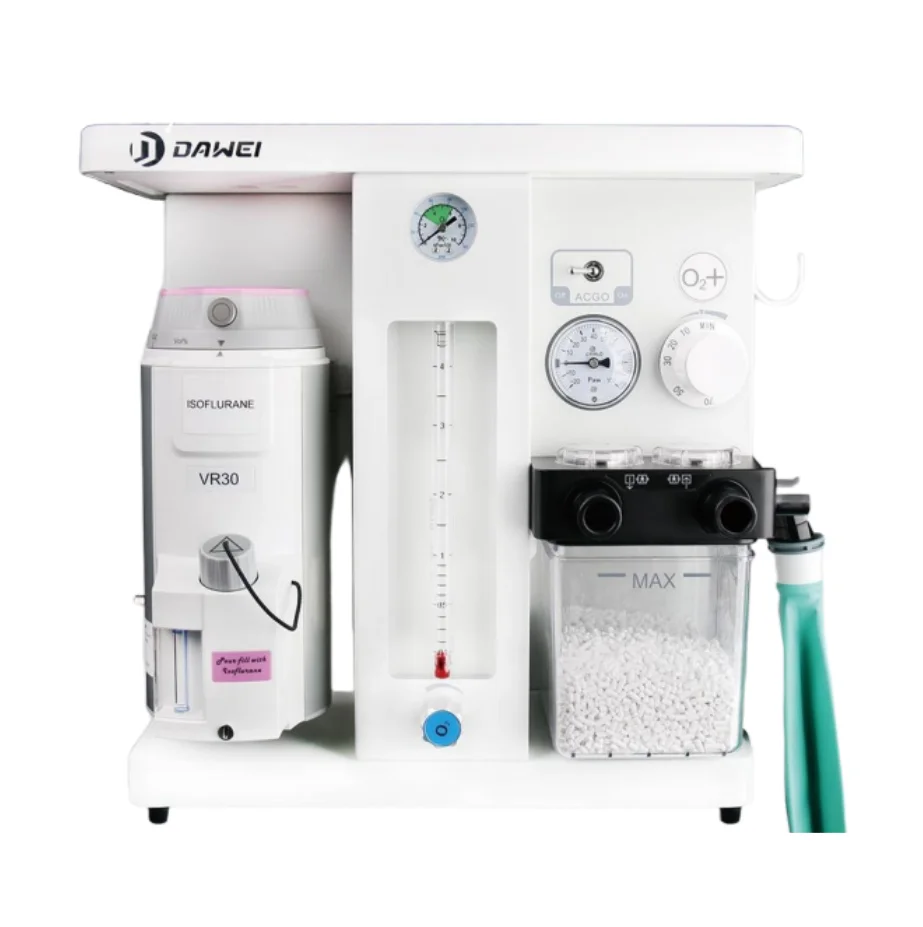 Dawei vet anesthesia machine for small animal inhalation anesthesia large capacity CO2 absorber tank Pet hospital use