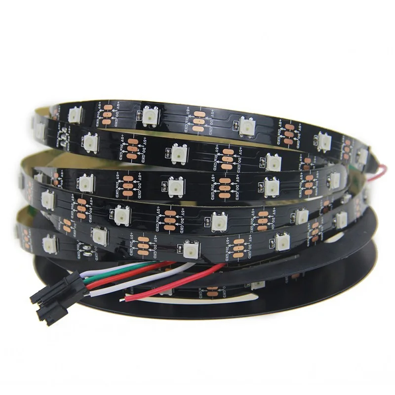 WS2812B LED strip 30LED 30pixel 5V white PCB and black PCB