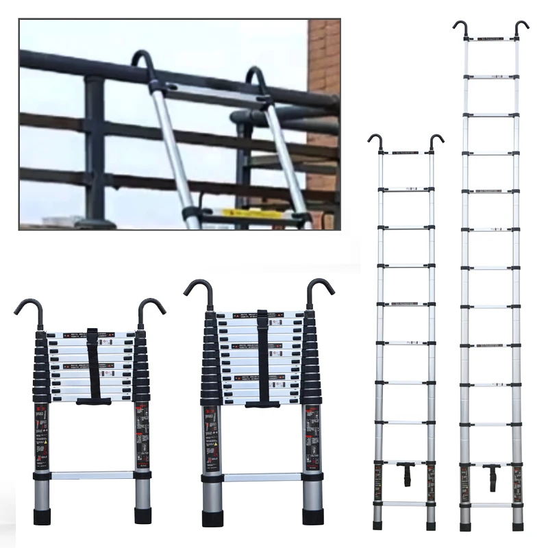 Складная выдвижная лестница, 3 м