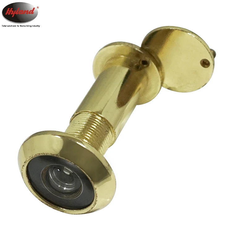 Brass viewer  with synthetic resin lens Hyland OEM DV05 magnifier door eye viewer, with cover 180 degree