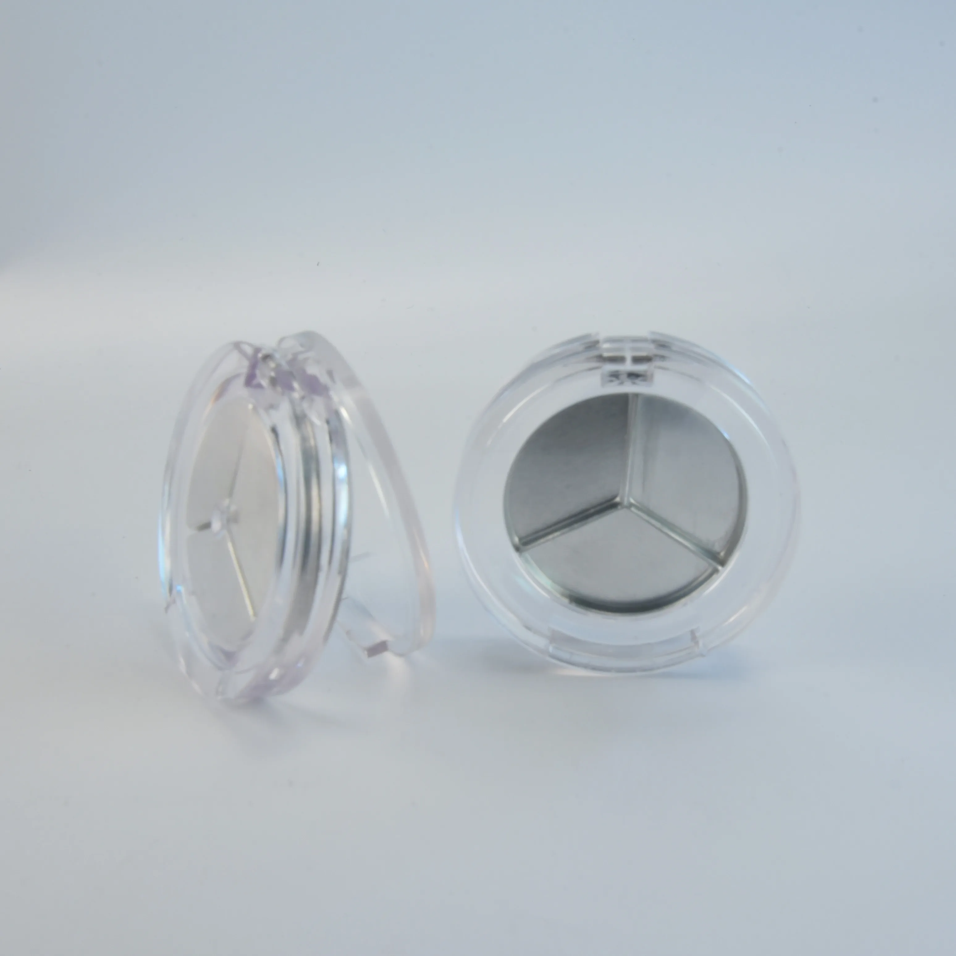 Empty plastic  30 mm transparent empty make up single pan blush round powder compact case small eye shadow case