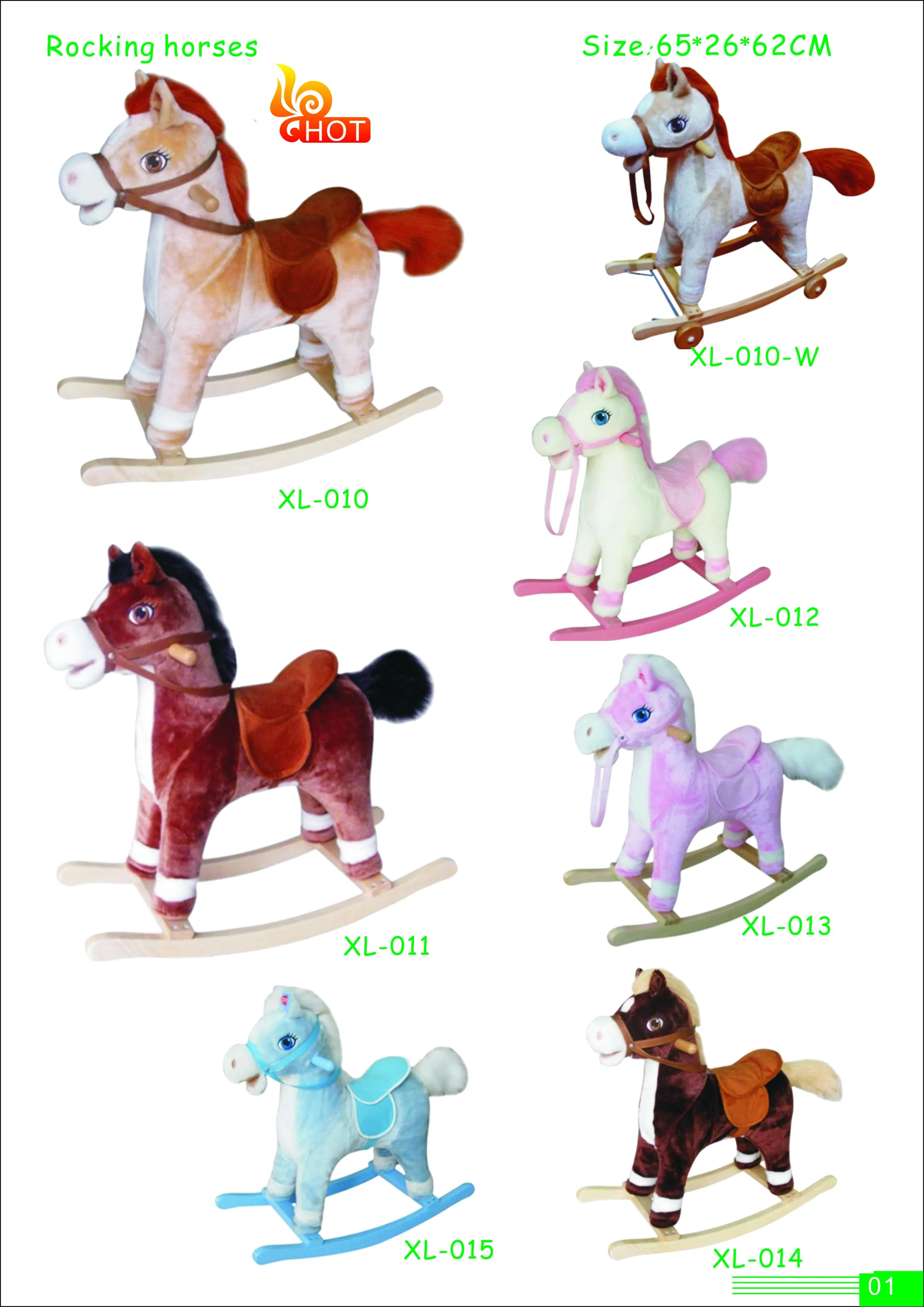 Animal Shaped Chair Plush Animal  Baby Plush Wooden Ride Toys Plush Animal Rocking Horse For Kids
