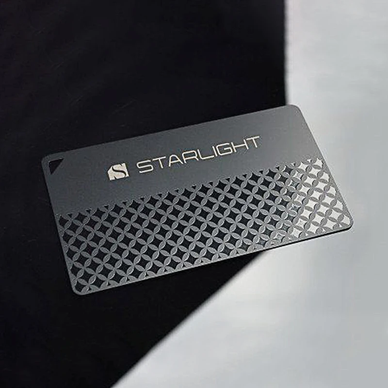 Customized Stainless Steel Golden Gift Metal Membership Card