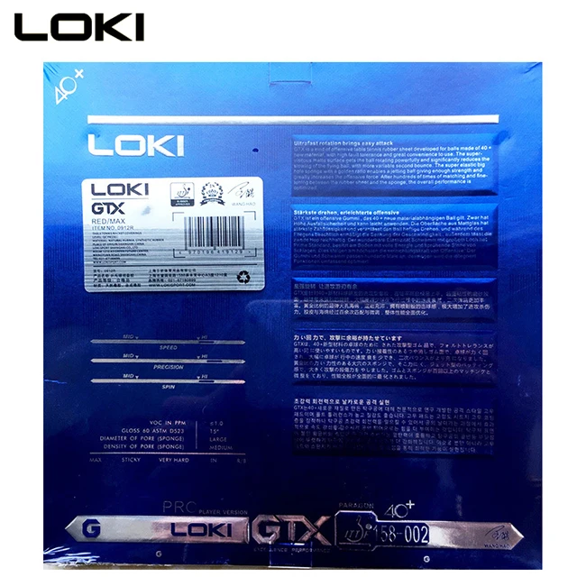
LOKI GTX TIIF Approved Ping Pong Racket Professional Rubber Sponge Table Tennis Rubber 