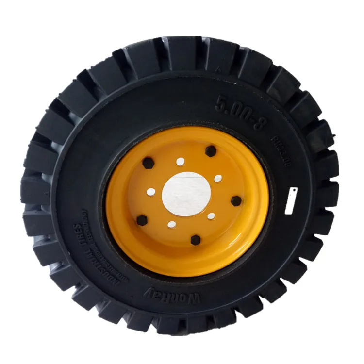 Solid wheel 500-8,5.00-8/3.00 Forklift Solid Tire with Rim