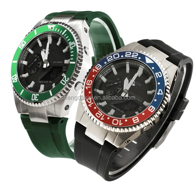 Drop shipping Stainless Steel Ro-lex metal case with silicone replacement band strap modification kit for Casio G Shoc-k GA-2100