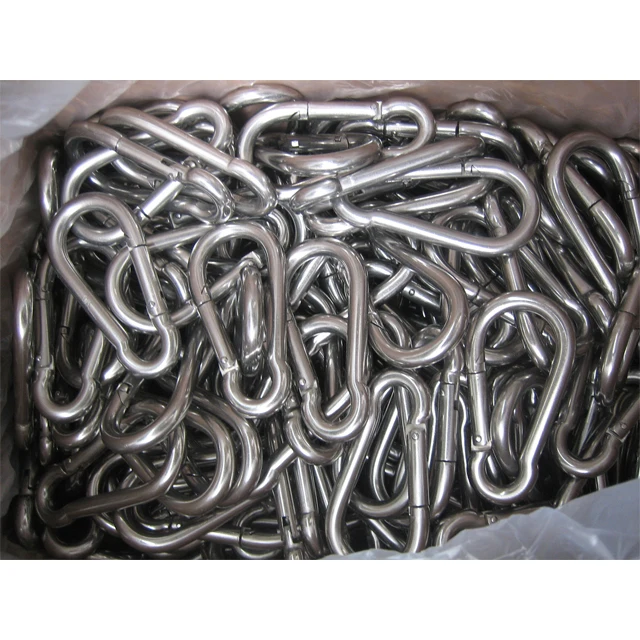 Пружинный защелкивающийся крючок DIN 5299C из нержавеющей стали