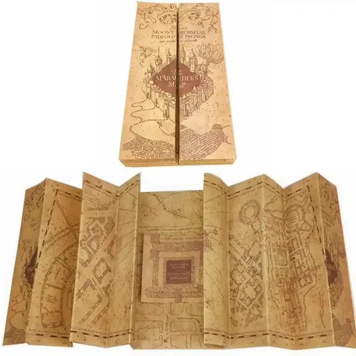 Free Shipping Universal 77X22cm Wizarding World Magic Marauders Map for Gift For Halloween Day