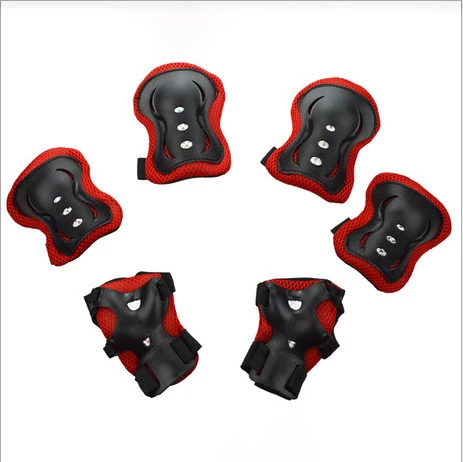 High Quality Workout Accessories Durable 6 Pieces Set Sports Gear Bike Safety Knee and Elbow Guards