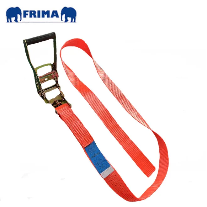 2M/50mm/5Ton Orange Color Endless Ratchet Lashing Strap Polyester Tie Down Strap without Hooks
