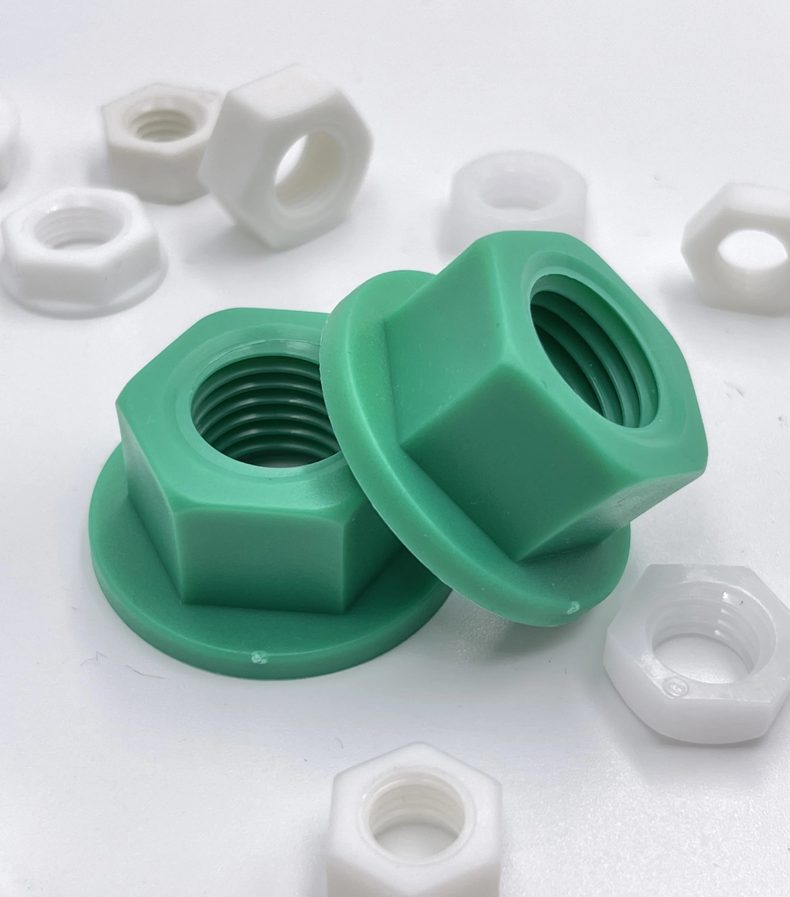 Factory IP66 plastic nut high quality transparent green wholesaleable nut wear resistant hex nut