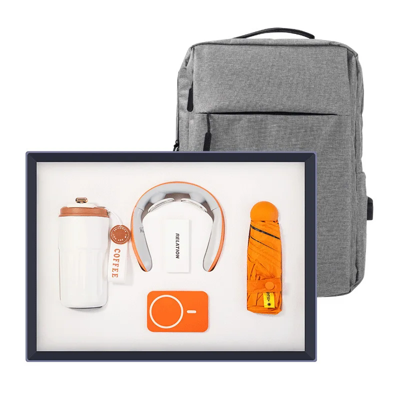 3 in 1 coffee cup Neck massager Mobile Power Deluxe Business Welcome partnership Gift set