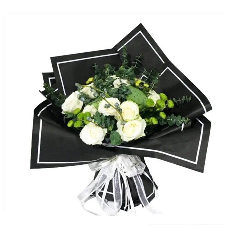 
Plain Static dye luxury frame color Kraft paper Big Flower Bouquets Flower Wrapping Paper 