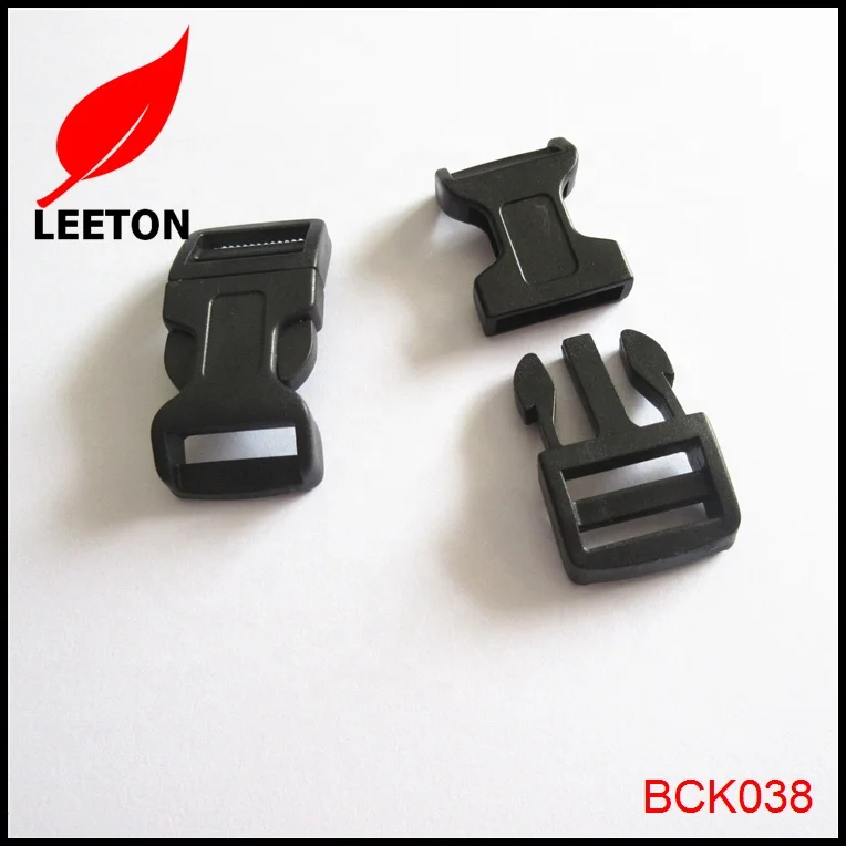 Factory supply cheap 0.75 inch 20mm Arched shaped plastic side release bag buckle