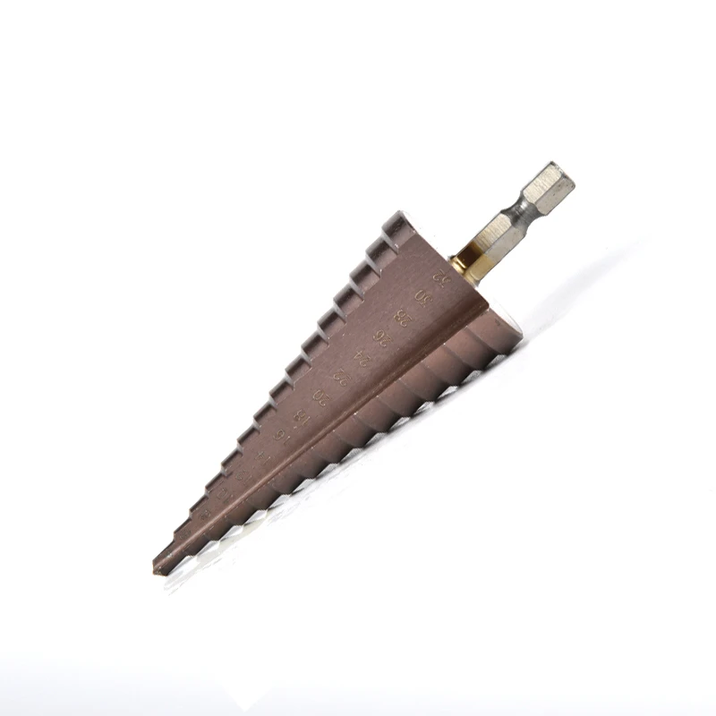 Factory High Quality M35 CO5% cobalt Straight Flute amber color  Step Drill Bit for Metal Tube Sheet Drilling