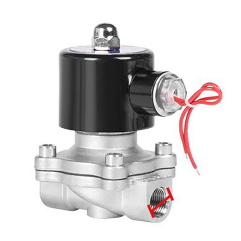 Dc24v Ac220v Strong Magnetism 2w Normally Closed Npt Bsp Thread Water Pipe Control 2 Way Stainless Steel Solenoid Valve