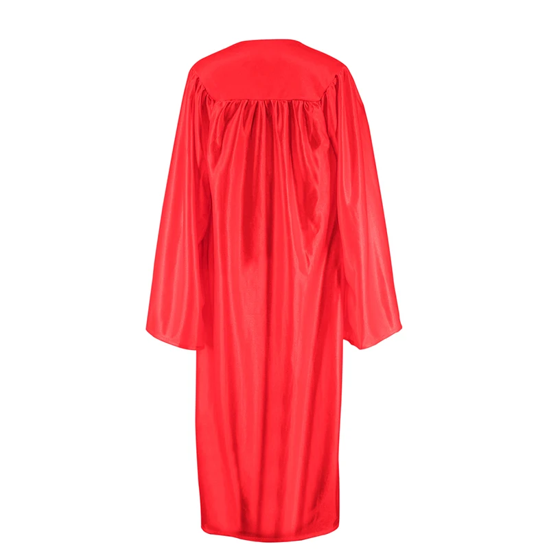 Promotion Red Color Shiny Graduation Gown