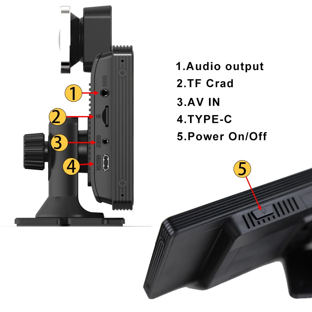 Portable 10.26 inch carplay screen 1080P dash cam car screen wireless carplay android auto FM function music player car dvd play