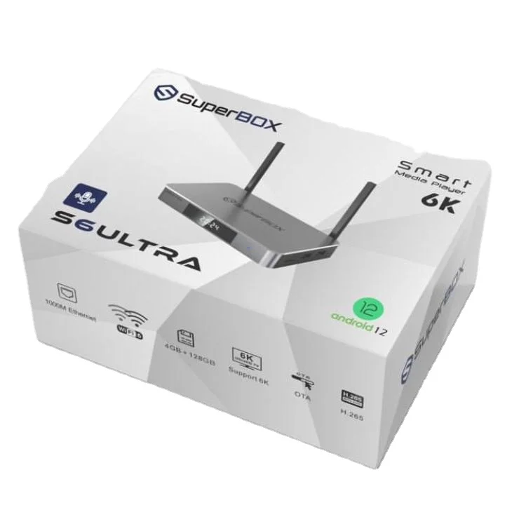 Hot Selling SUPERBOX S6 ULTRA TV BOX Media Player 4GB+128GB Wi-Fi 6