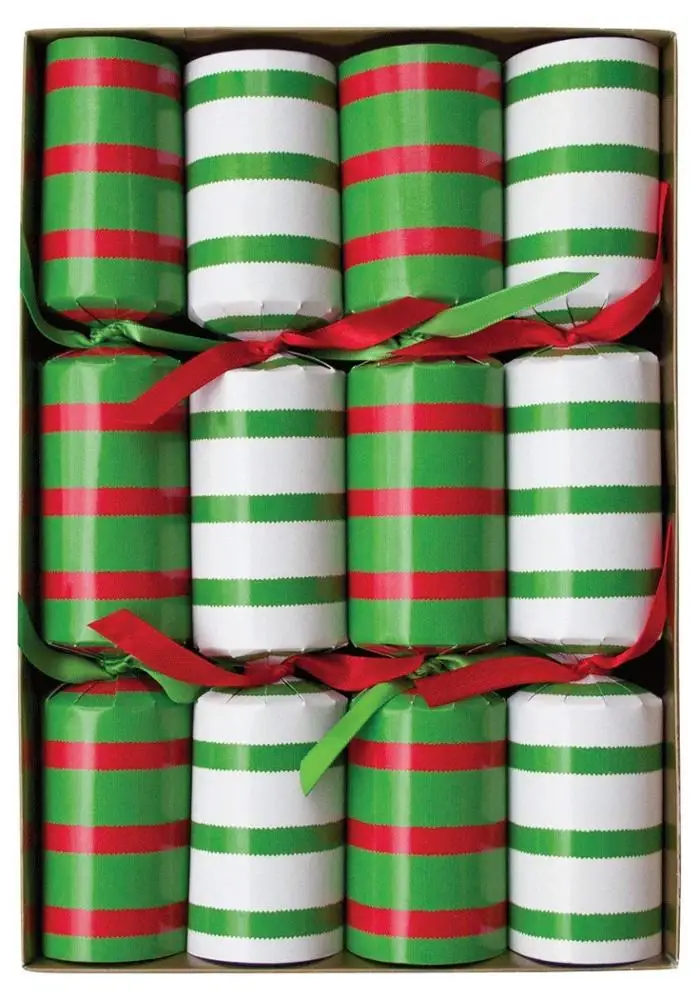 6 Inch Christmas Snaps Gifts Customized UV Gold Silver Party Decorations  Printing Packaging Custom Christmas Crackers Luxury