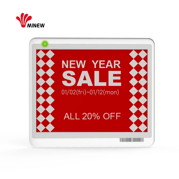 Minew esl 5.8 inch electronic price labels e ink electronic shelf label