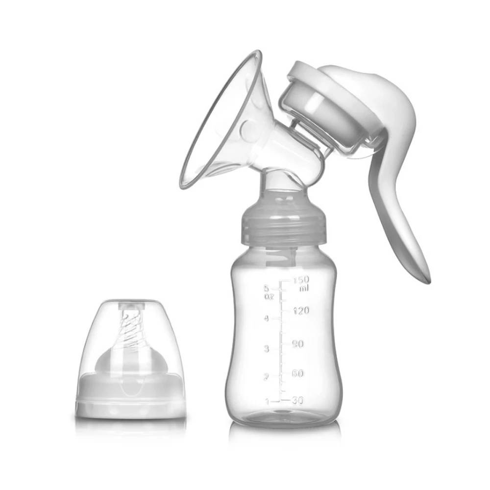 Adjustable Suction Silicone Hand Pump Small Portable Breast Milk Catcher Baby Feeding Accessories Manual Breast Pump